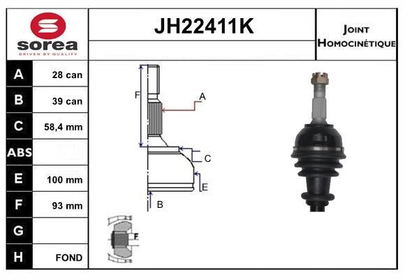 SNRA JH22411K CV joint JH22411K