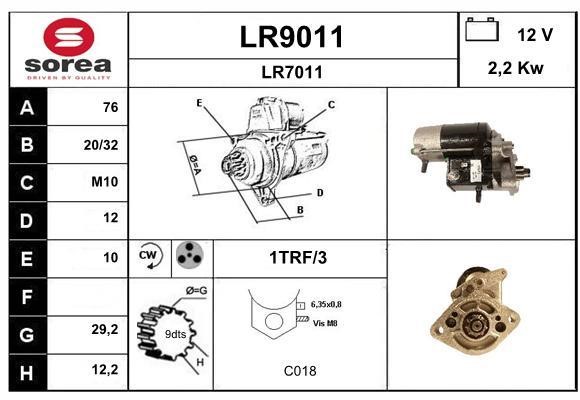 SNRA LR9011 Starter LR9011