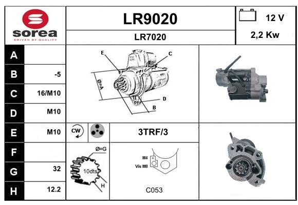 SNRA LR9020 Starter LR9020