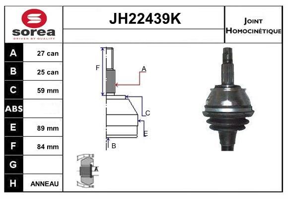 SNRA JH22439K CV joint JH22439K