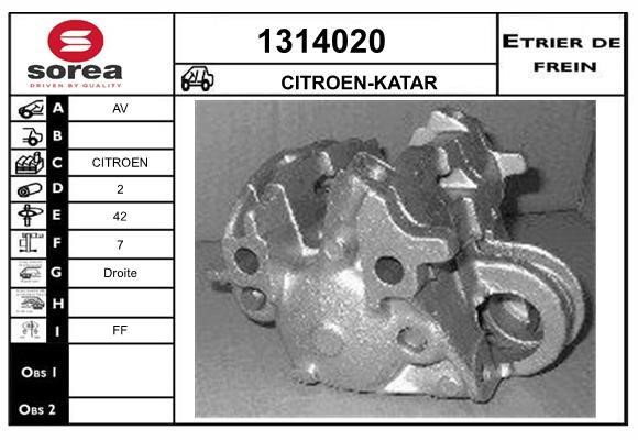SNRA 1314020 Brake caliper front right 1314020