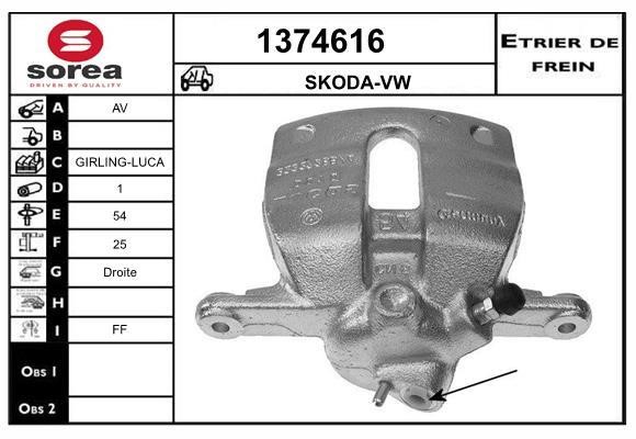 SNRA 1374616 Brake caliper front right 1374616