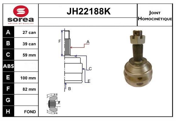 SNRA JH22188K CV joint JH22188K