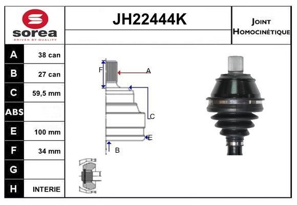 SNRA JH22444K CV joint JH22444K