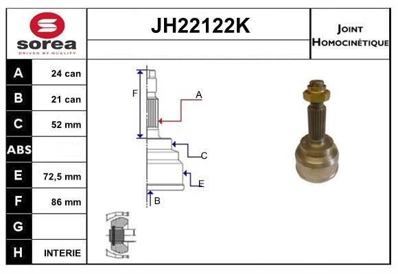 SNRA JH22122K CV joint JH22122K