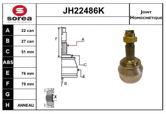 SNRA JH22486K CV joint JH22486K