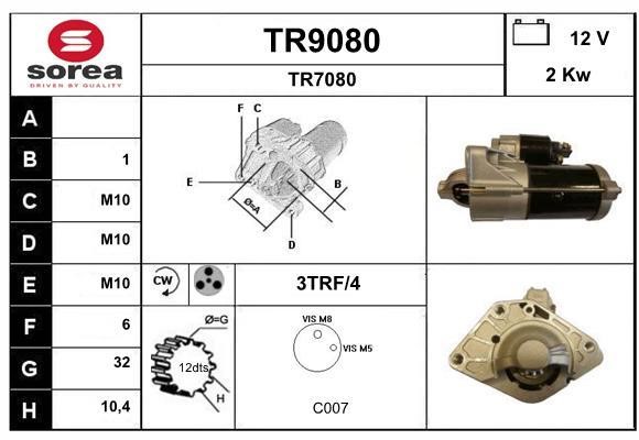 SNRA TR9080 Starter TR9080