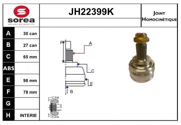SNRA JH22399K CV joint JH22399K