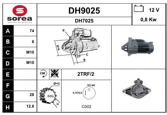SNRA DH9025 Starter DH9025