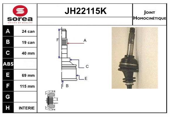 SNRA JH22115K CV joint JH22115K