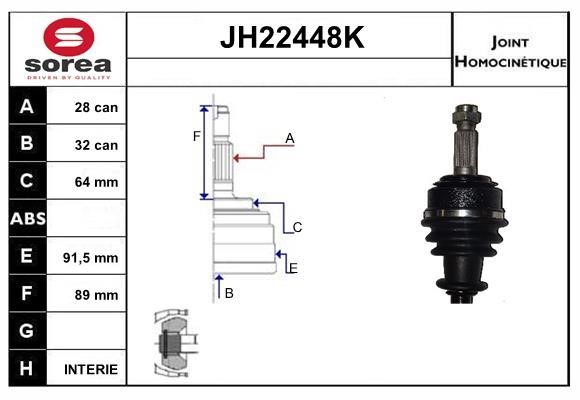 SNRA JH22448K CV joint JH22448K