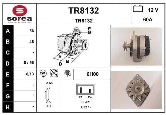 SNRA TR8132 Alternator TR8132