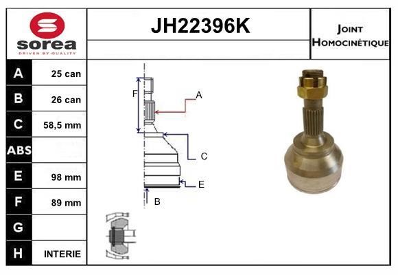 SNRA JH22396K CV joint JH22396K