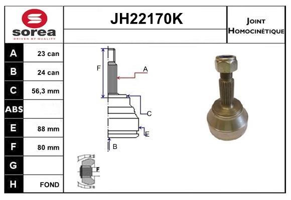 SNRA JH22170K CV joint JH22170K