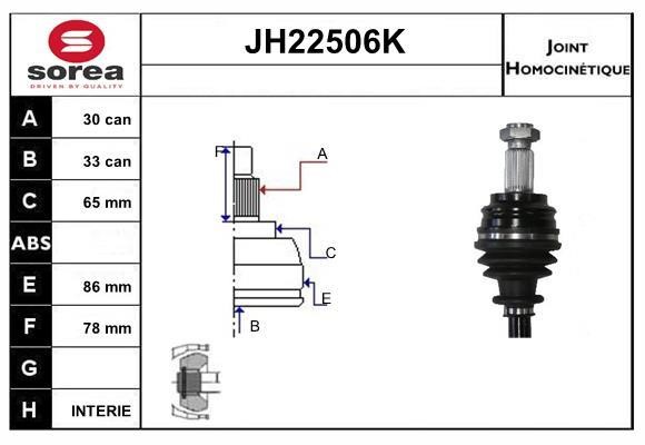 SNRA JH22506K CV joint JH22506K