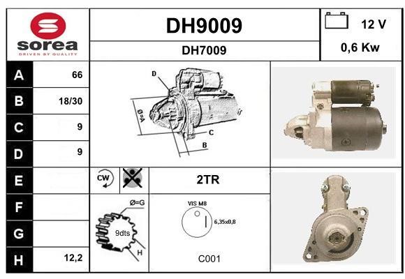 SNRA DH9009 Starter DH9009
