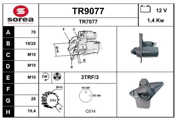 SNRA TR9077 Starter TR9077