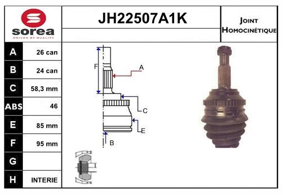 SNRA JH22507A1K CV joint JH22507A1K