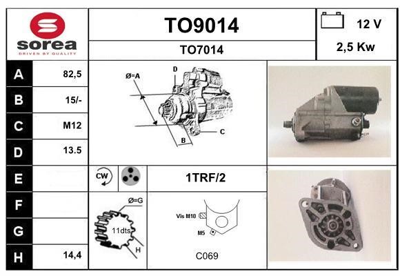 SNRA TO9014 Starter TO9014