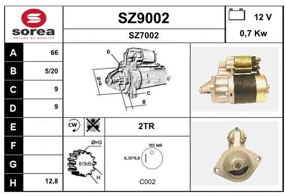 SNRA SZ9002 Starter SZ9002