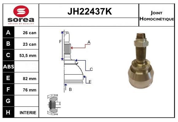 SNRA JH22437K CV joint JH22437K