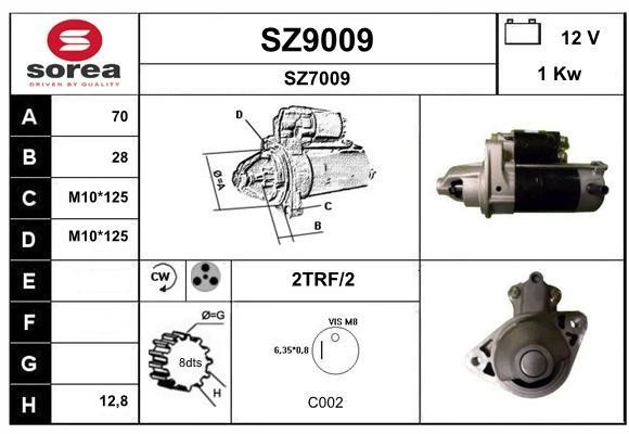 SNRA SZ9009 Starter SZ9009