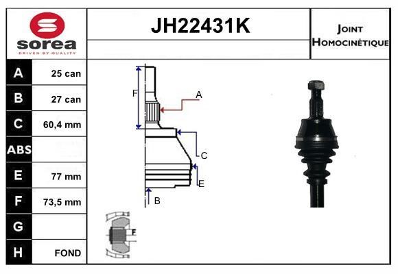 SNRA JH22431K CV joint JH22431K