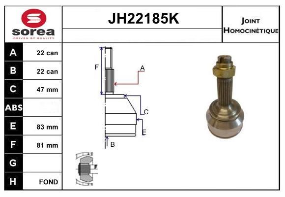 SNRA JH22185K CV joint JH22185K