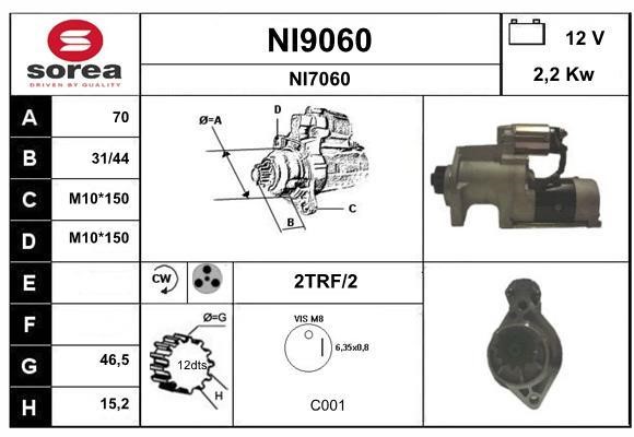 SNRA NI9060 Starter NI9060