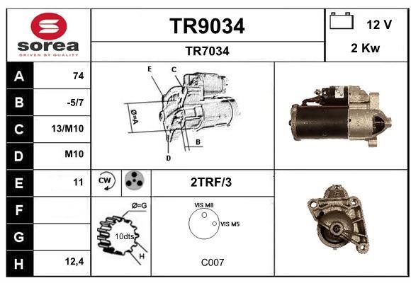 SNRA TR9034 Starter TR9034