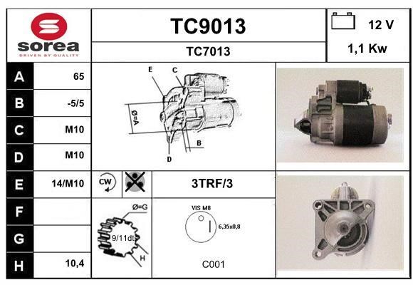 SNRA TC9013 Starter TC9013