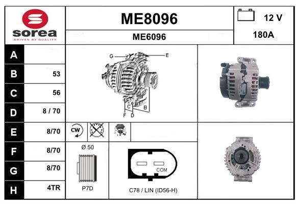 SNRA ME8096 Alternator ME8096