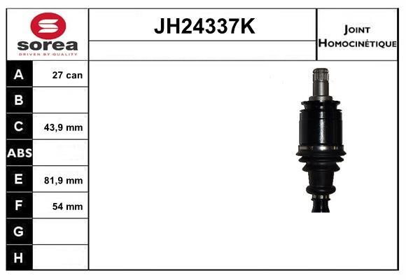 SNRA JH24337K Joint kit, drive shaft JH24337K