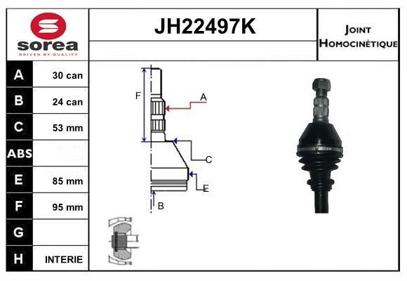 SNRA JH22497K CV joint JH22497K