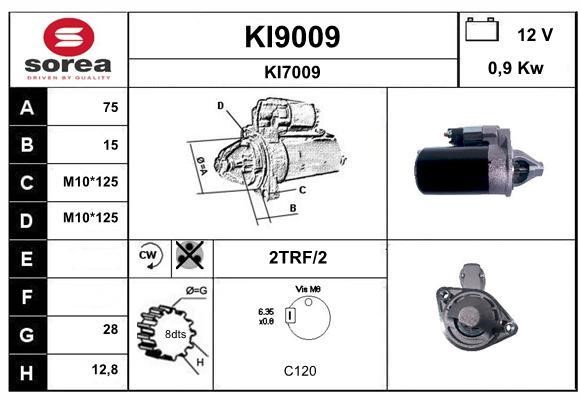 SNRA KI9009 Starter KI9009