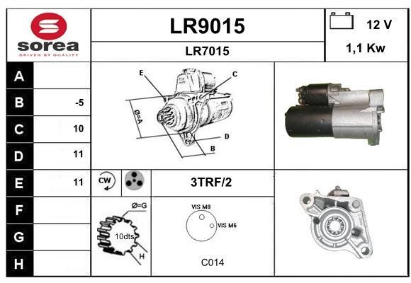 SNRA LR9015 Starter LR9015