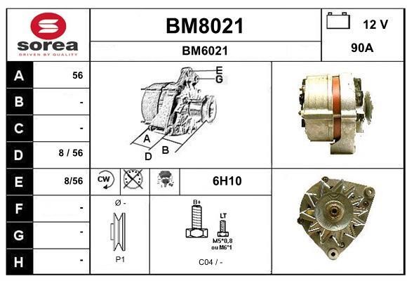 SNRA BM8021 Alternator BM8021