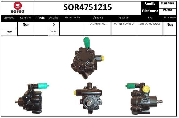 SNRA SOR4751215 Hydraulic Pump, steering system SOR4751215