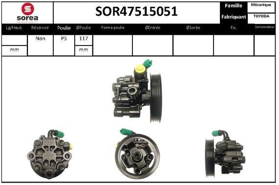 SNRA SOR47515051 Hydraulic Pump, steering system SOR47515051