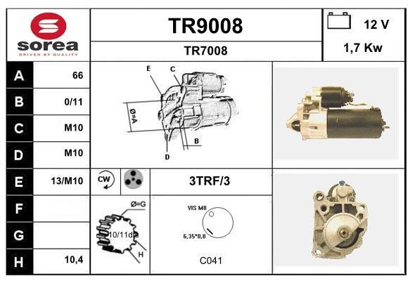 SNRA TR9008 Starter TR9008
