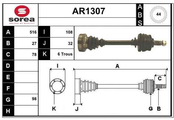 SNRA AR1307 Drive shaft AR1307