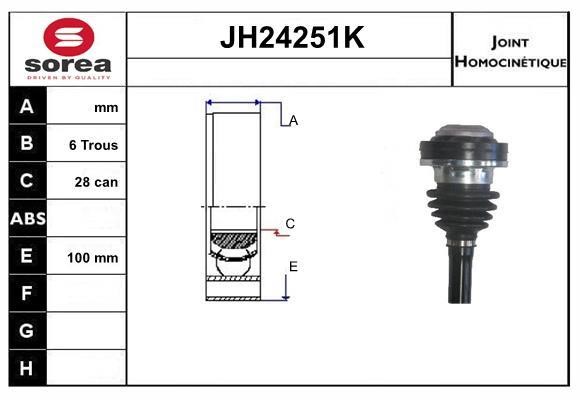 SNRA JH24251K Joint Kit, drive shaft JH24251K