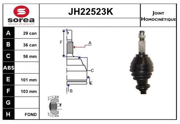 SNRA JH22523K CV joint JH22523K