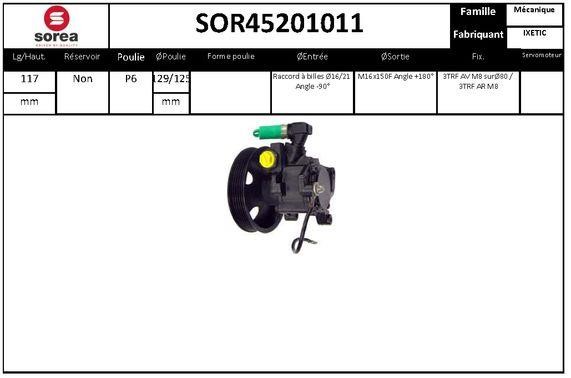 SNRA SOR45201011 Hydraulic Pump, steering system SOR45201011
