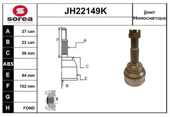 SNRA JH22149K CV joint JH22149K