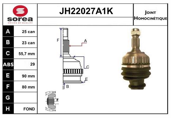 SNRA JH22027A1K CV joint JH22027A1K