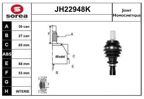SNRA JH22948K Joint kit, drive shaft JH22948K