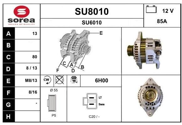 SNRA SU8010 Alternator SU8010