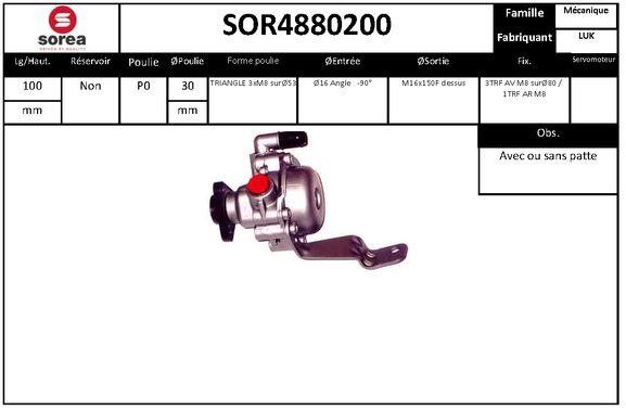 SNRA SOR4880200 Hydraulic Pump, steering system SOR4880200