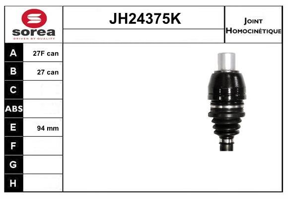 SNRA JH24375K Joint kit, drive shaft JH24375K